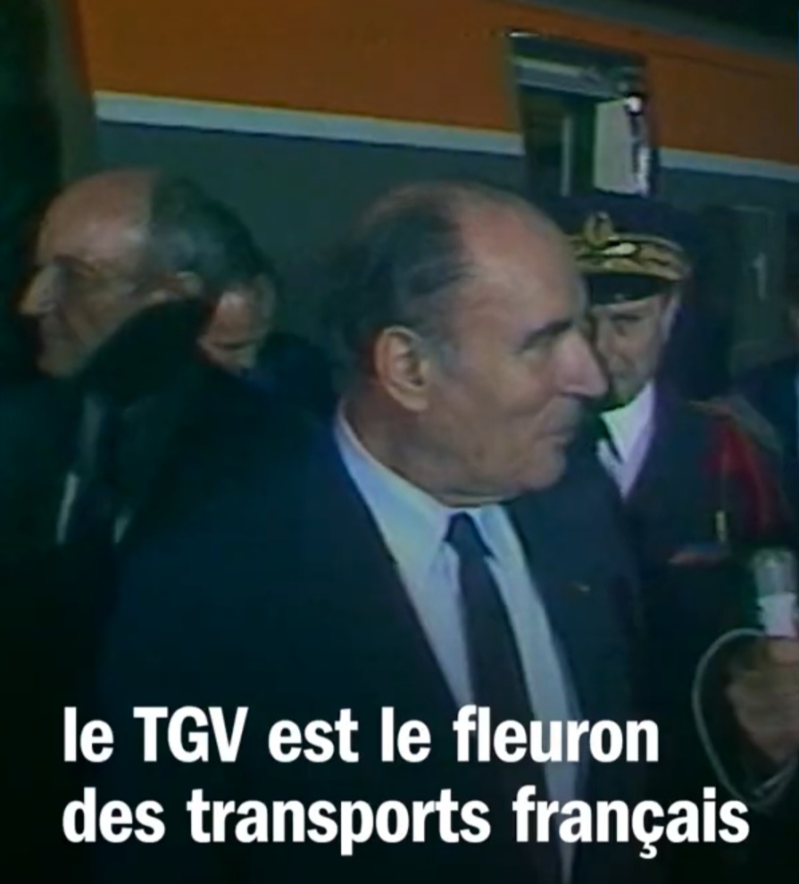 1981: LE TGV et le président de la république François&nbsp;MITTERRAND
