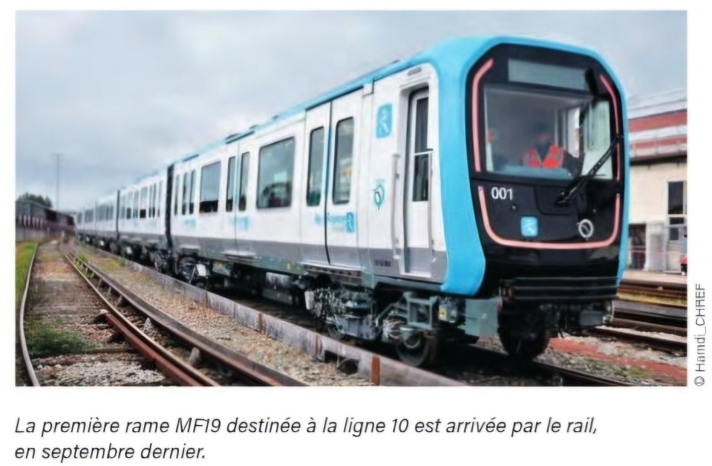 LE NOUVEAU MÉTRO PARISIEN: MF19 est arrivé le 16 octobre  sur la ligne&nbsp;10